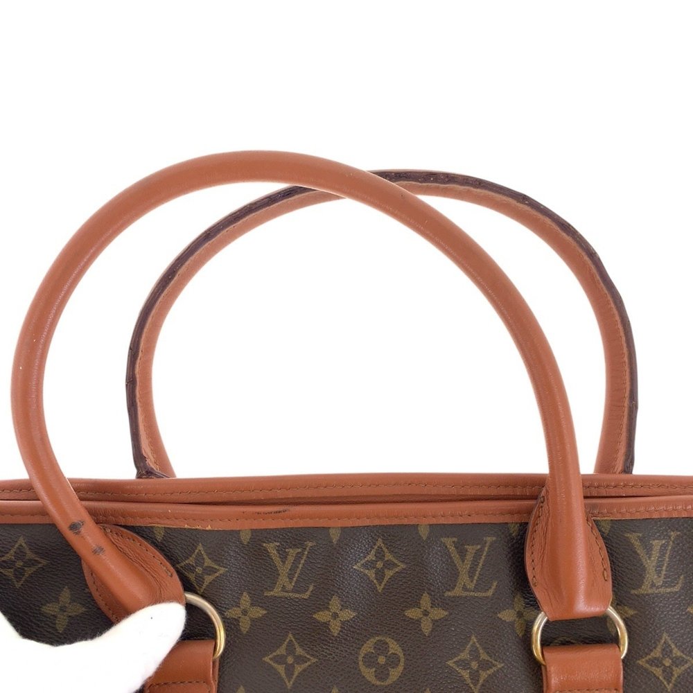 LOUIS VUITTON Monogram Weekend PM Brown Gold Hardware Leather Tote Bag M42425 - Picture 10 of 10